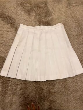 American Apparel White Pleated tennis  Skirt